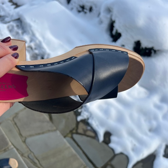 Blue leather Swedish Hasbeens size 41 (EU), never worn. - Picture 7 of 8